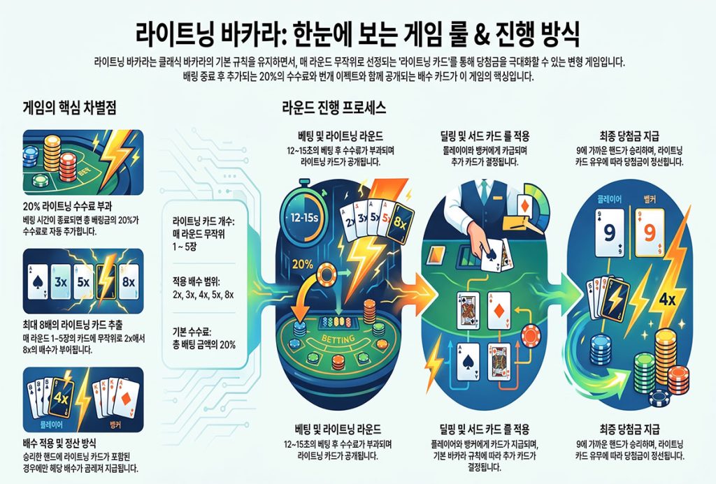 라이트닝 바카라 게임 규칙 안내
